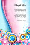 Abstract Pink and Blue Card Background with Sample Text